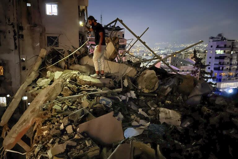 El ataque israelí en Beirut, en el que asesinó a un líder de Hezbollah. (AP/Hussein Malla)