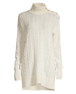 Ralph Lauren Classic Button-Shoulder Sweater