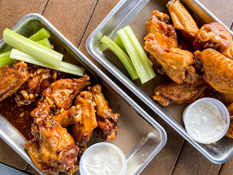 A batch of chicken wings at Legends Tavern and Grille.