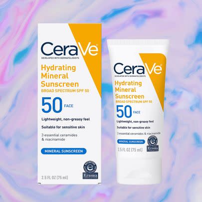 CeraVe hydrating mineral sunscreen (SPF 50)