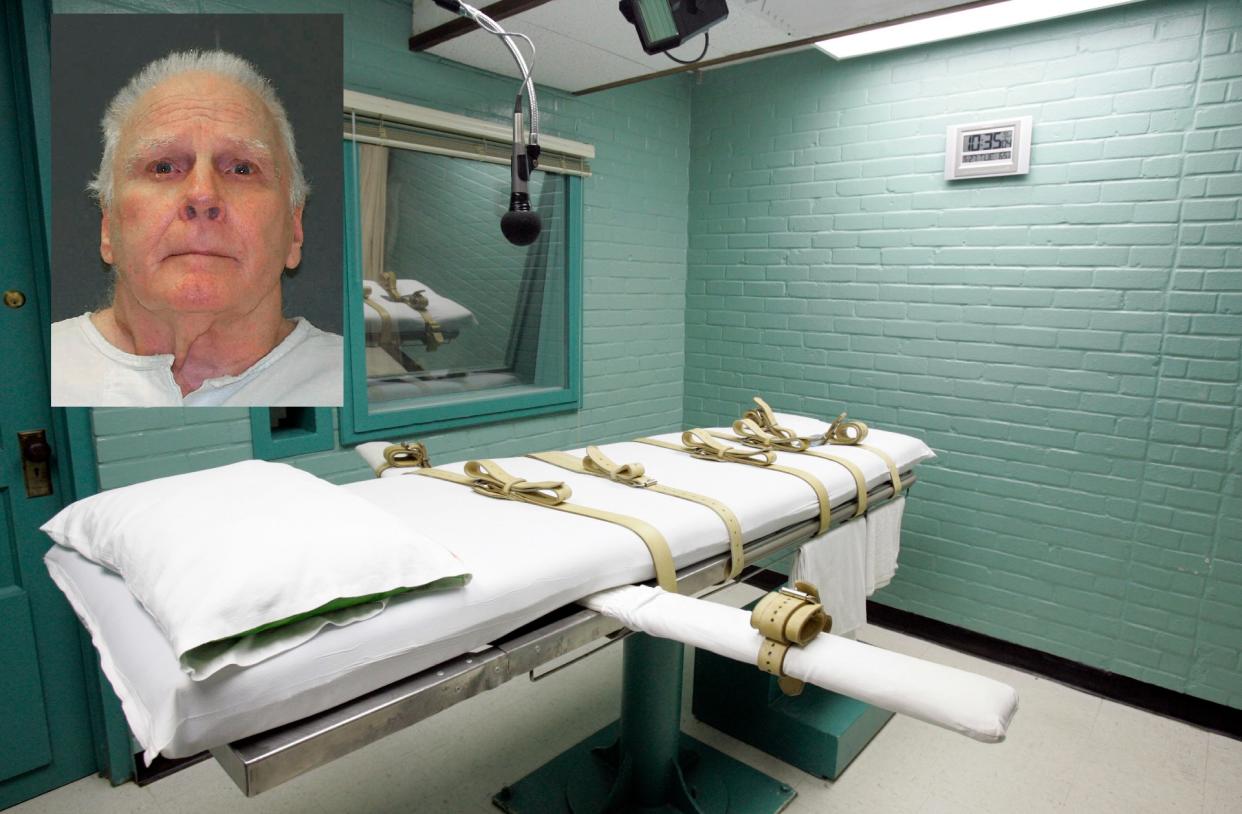 Carl Wayne Buntion, inset, and the Texas execution chamber. (AP)