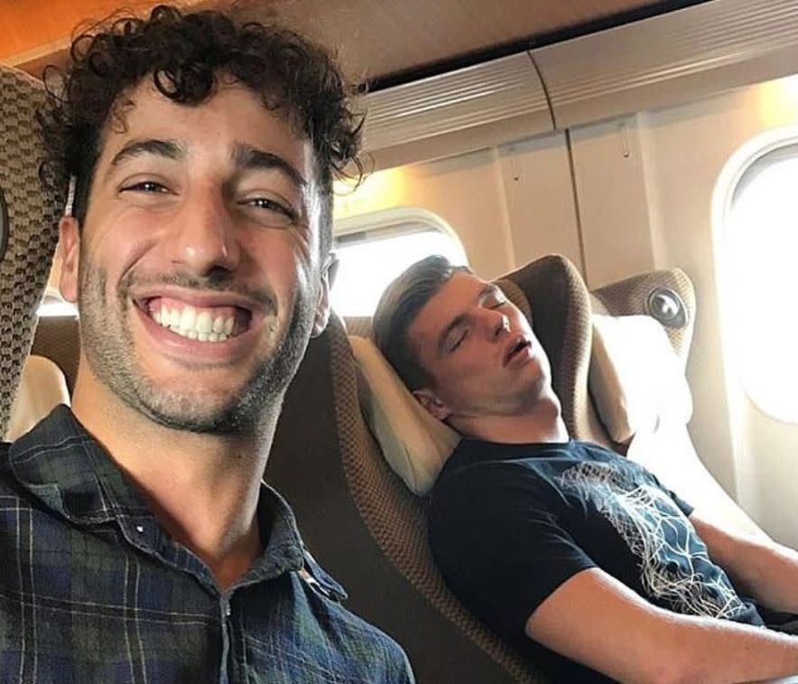 Don't let your guard down when Ricciardo is around. Pic: Instagram