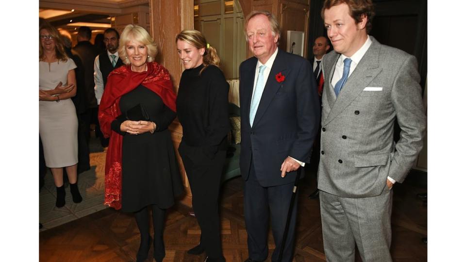 Camilla and Andrew Parker Bowles with their two children, Laura Lopes and Tom Parker Bowles 