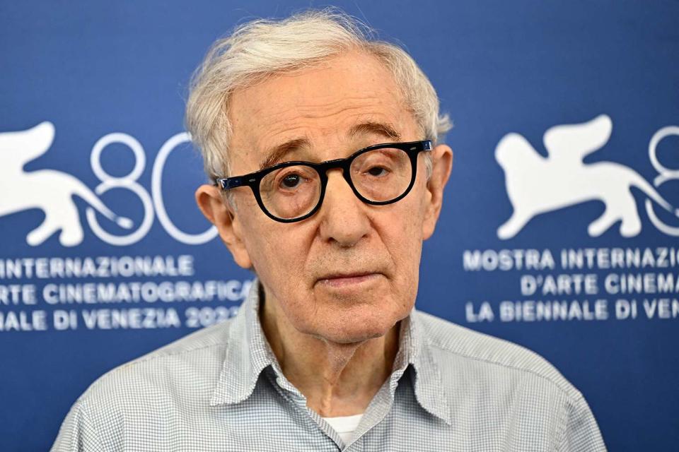 <p>GABRIEL BOUYS/AFP via Getty Images</p> Woody Allen at the 80th Venice Film Festival on September 4, 2023