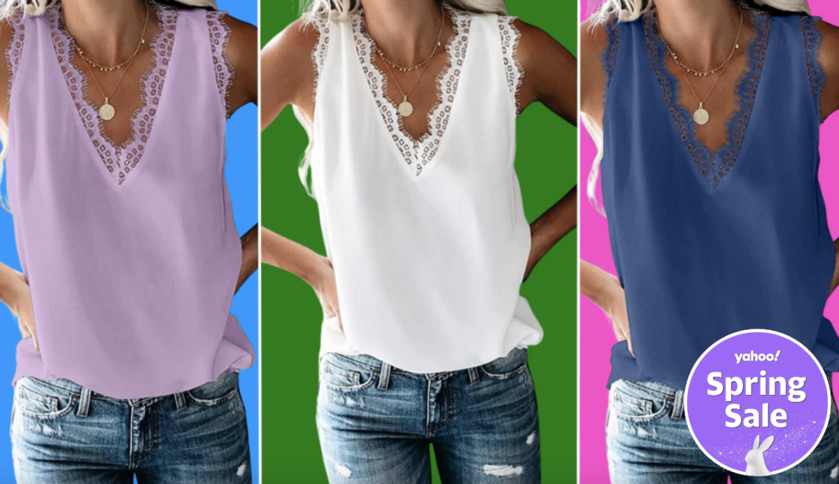 This 'really flattering' lacy top is an all-season standout, fans say — and  it's just $15 (over 50% off)