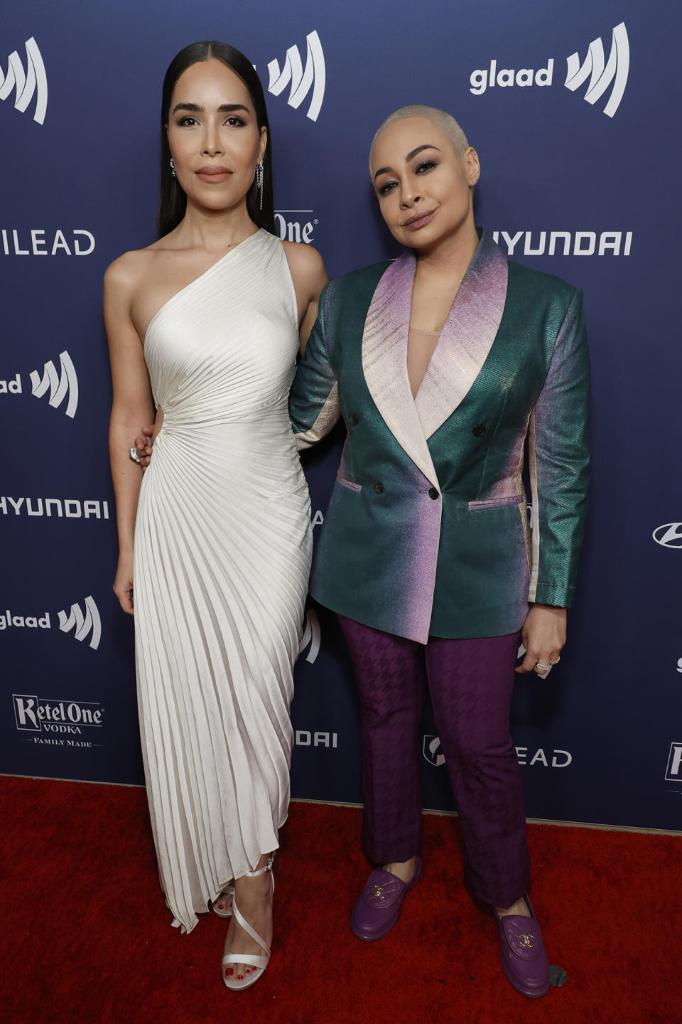 <p>BEVERLY HILLS, CALIFORNIA – MARCH 30: (L-R) Juliana Joel and Raven-Symon√© attend the GLAAD Media Awards at The Beverly Hilton on March 30, 2023 in Beverly Hills, California. (Photo by Frazer Harrison/Getty Images for GLAAD)</p>