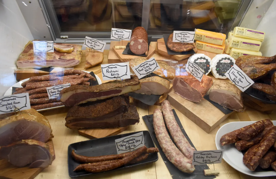 A selection of meats offered at Marrow's butcher in Detroit's West Village.