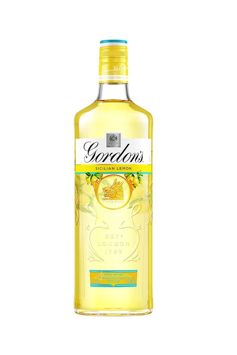 <p>Refreshing and delicious, this juicy crispy tasting gin is distilled with juniper and is perfect if you're wanting a taste of the Sicilian sunshine. </p><p>Gordon's - £24.46 (70cl)</p><p><a class="link " href="https://www.amazon.co.uk/Gordons-Sicilian-Lemon-Distilled-70cl/dp/B0851B77SM/ref=sr_1_4?dchild=1&keywords=gin&qid=1587382837&s=grocery&sr=1-4&tag=hearstuk-yahoo-21&ascsubtag=%5Bartid%7C1921.g.31768%5Bsrc%7Cyahoo-uk" rel="nofollow noopener" target="_blank" data-ylk="slk:SHOP NOW;elm:context_link;itc:0;sec:content-canvas">SHOP NOW</a></p>