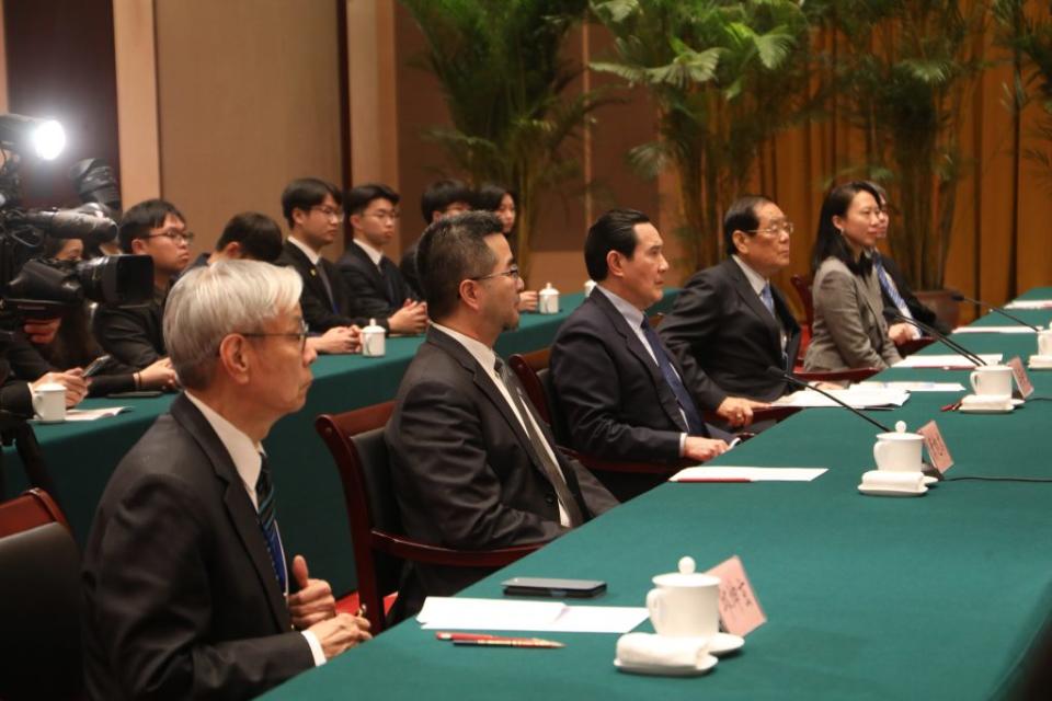前總統馬英九與湖北省委書記王蒙徽會見。（馬英九辦公室提供)