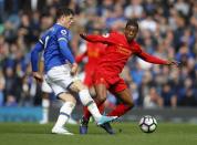 Britain Soccer Football - Liverpool v Everton - Premier League - Anfield - 1/4/17 Everton's Ross Barkley in action with Liverpool's Georginio Wijnaldum Reuters / Phil Noble Livepic