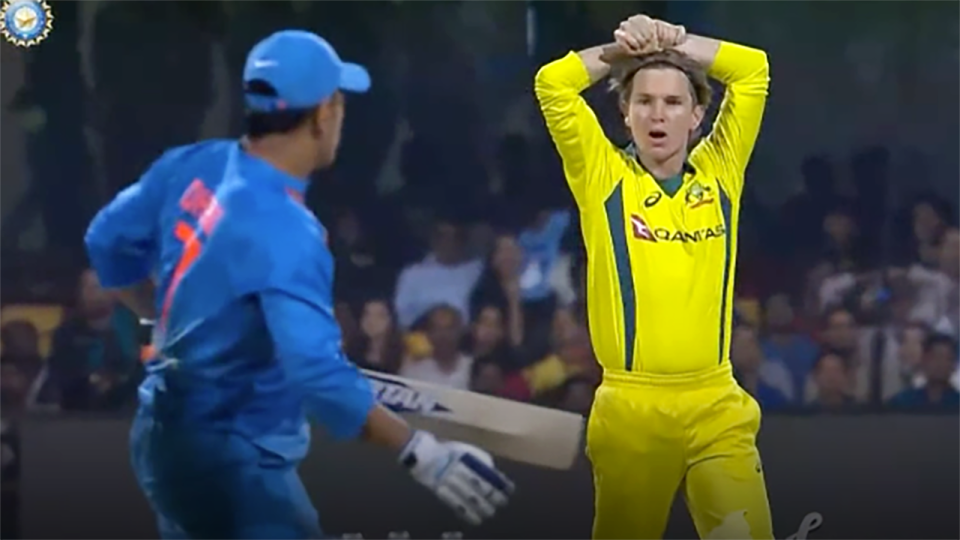 Zampa couldn’t believe it. Image: Star Sports