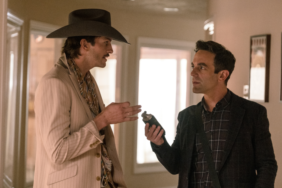 Ashton Kutcher as Quentin Sellers and B.J. Novak as Ben Manalowitz in
"Vengeance." See it in theaters on July 29.