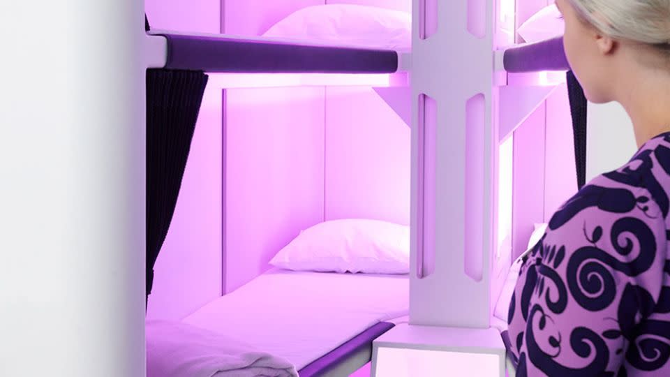 The Skynest concept offers a lie-flat option for economy passengers. - Courtesy Air New Zealand