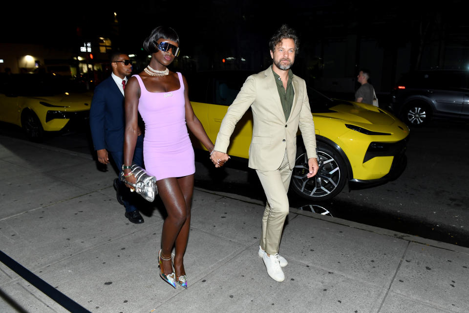 Jodie Turner-Smith and Joshua Jackson at an event