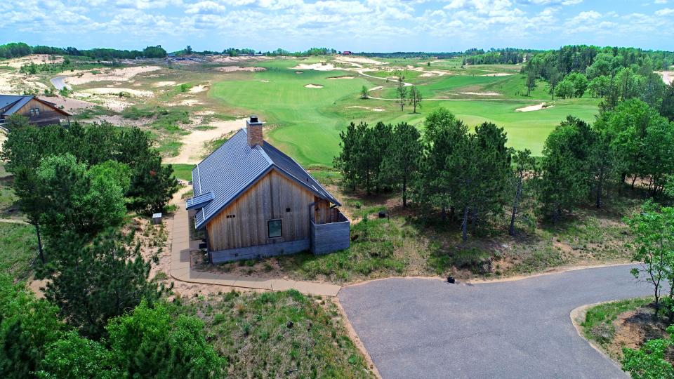 Crenshaw’s Cabin, on the 18th tee of the Sand Valley course at Sand Valley Golf Resort in Rome on June 2.