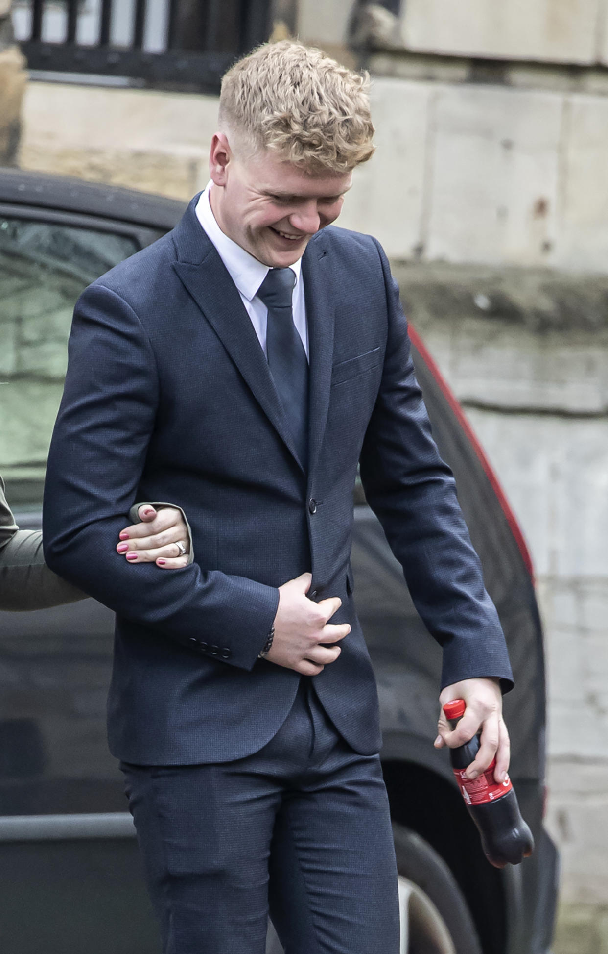 Dale Kelly arrives at York Crown Court with an unknown woman, ahead of sentencing, after the jury found he sexually assaulted a woman but was suffering from the sleep disorder parasomnia at the time and was therefore not responsible for his actions. PA Photo. Picture date: Friday October 4, 2019. The jury returned the rare verdict of not guilty by reason of insanity on the charge of sexual assault by penetration .Photo credit should read: Danny Lawson/PA Wire