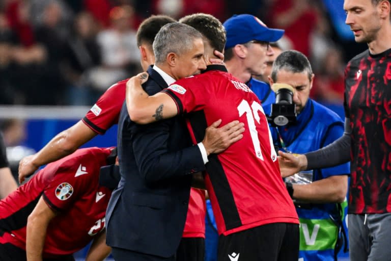 Sylvinho's Albania were eliminated from Euro 2024 on Monday (Alberto PIZZOLI)