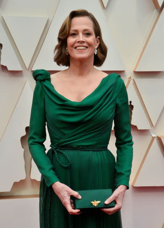 Sigourney Weaver arrives for the Academy Awards at the Dolby Theatre in the Hollywood section of Los Angeles in 2020. File Photo by Jim Ruymen/UPI