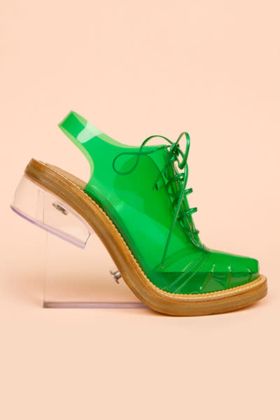 <div class="caption-credit"> Photo by: openingceremony.us</div><b>Simone Rocha High Perspex Brogues, $1,075</b> <br> This frankenshoe illustrates what happens when you combine oxfords, jelly shoes, and lucite heels. The result? An insanely overpriced, "floating" fashion disaster. <br>