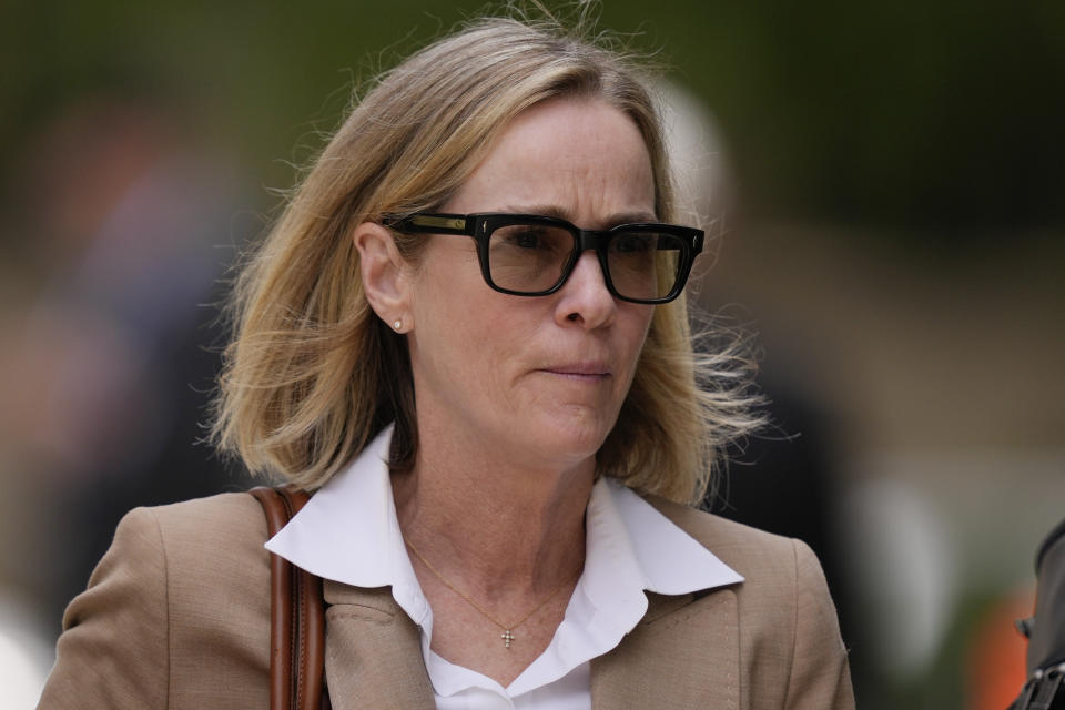 Kathleen Buhle, Hunter Biden's ex-wife, departs from federal court, Wednesday, June 5, 2024, in Wilmington, Del. (AP Photo/Matt Rourke)