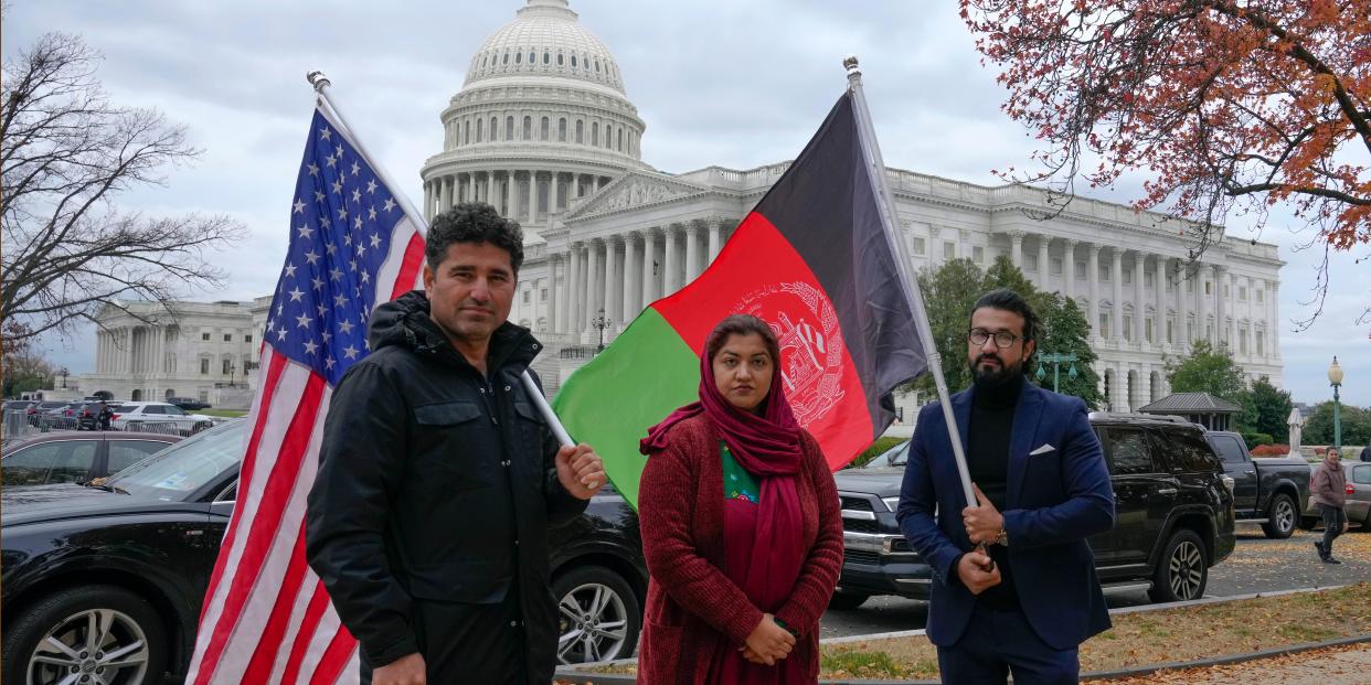Demonstrators at US Capitol