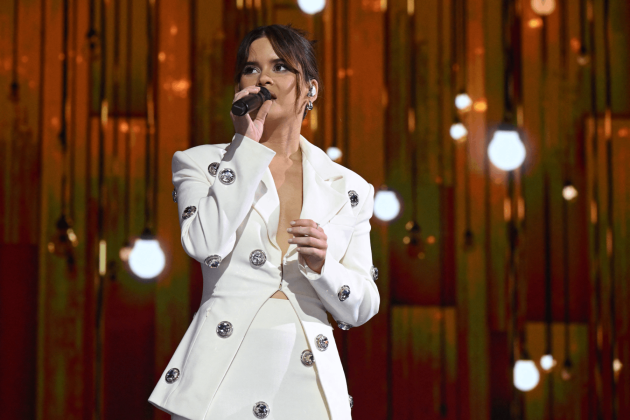 Maren Morris at DNC in Chicago, IL, on Aug. 21, 2024.  - Credit: Photo by SAUL LOEB / AFP