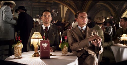 "El Gran Gatsby", filme protagonizado por Leo DiCaprio y Tobey Maguire, estrena en mayo. Foto: AP