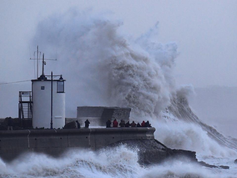 Waves crashing