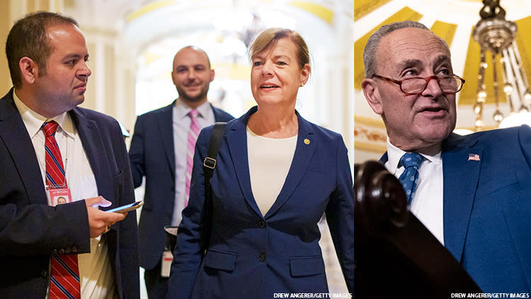 Tammy Baldwin and Chuck Schumer