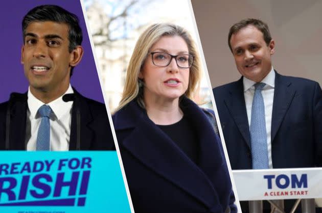 Rishi Sunak, Penny Mordaunt and Tom Tugendhat are just three of the runners in the race to be the next Tory leader and prime minister. (Photo: Getty Images)