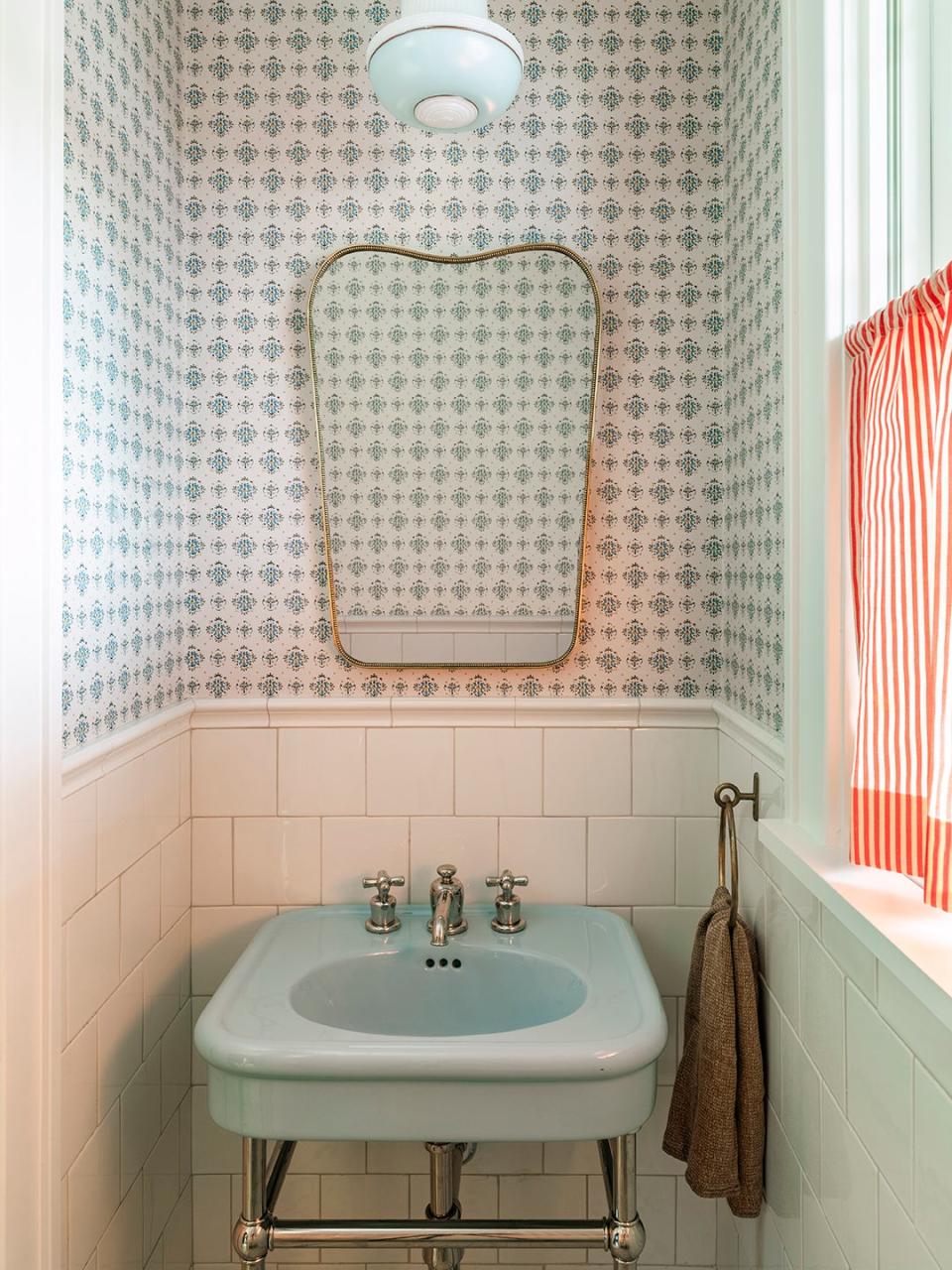 vintage blue bathroom sink