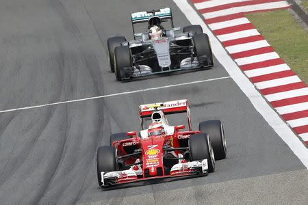 Formula One - Chinese F1 Grand Prix - Shanghai, China - 17/4/16 - Ferrari Formula One driver Kimi Raikkonen of Finland drives during the Chinese Grand Prix. REUTERS/Aly Song