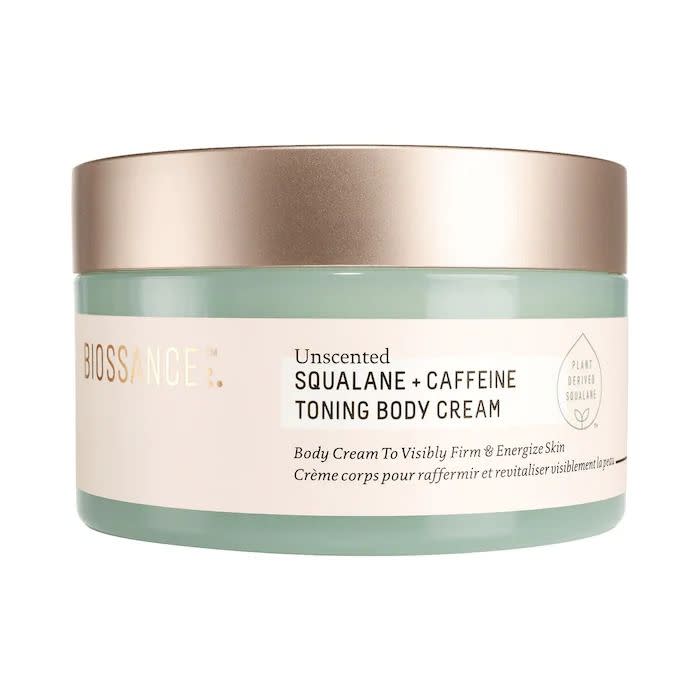 <p><a href="https://go.redirectingat.com?id=74968X1596630&url=https%3A%2F%2Fwww.sephora.com%2Fproduct%2Fbiossance-squalane-caffeine-toning-body-cream-P474022&sref=https%3A%2F%2Fwww.prevention.com%2Fbeauty%2Fskin-care%2Fg44639056%2Fbest-firming-lotions%2F" rel="nofollow noopener" target="_blank" data-ylk="slk:Shop Now;elm:context_link;itc:0;sec:content-canvas" class="link ">Shop Now</a></p><p>Squalane + Caffeine Toning Body Cream</p><p>$30.00</p><p>sephora.com</p>