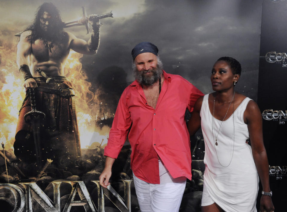 Marcus Nispel and Dyan Humes attend the premiere of "Conan the Barbarian" in Los Angeles