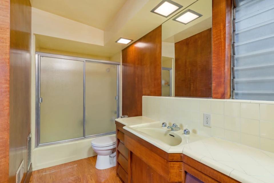 The master bathroom