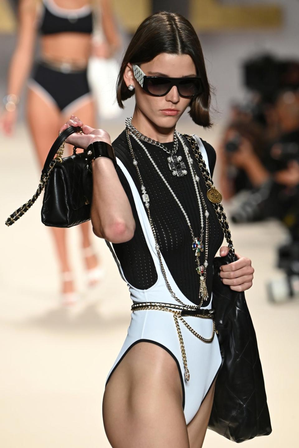 On the Chanel SS22 catwalk (Getty Images)