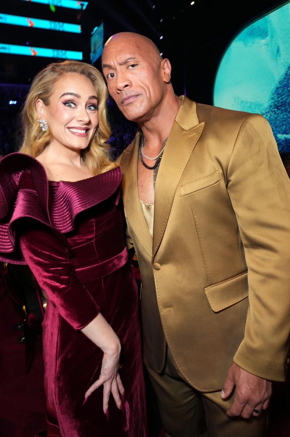 Adele and Dwayne Johnson