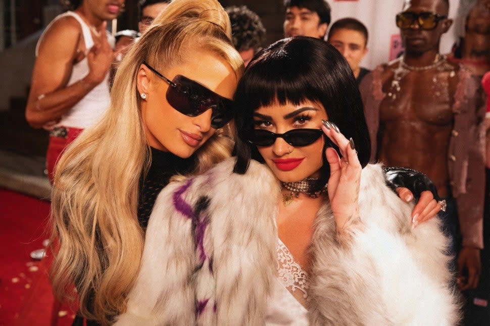 Demi Lovato and Paris Hilton BTS Substance Music Video