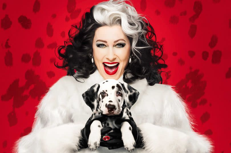 Promotional photo of Faye Tozer as Cruella de Vil