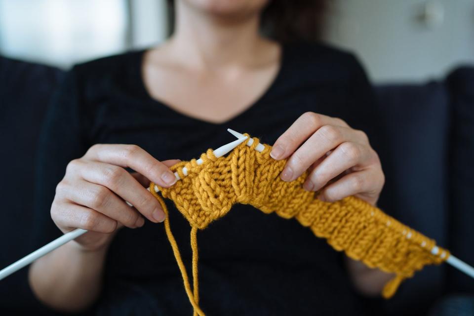 7) Try knitting