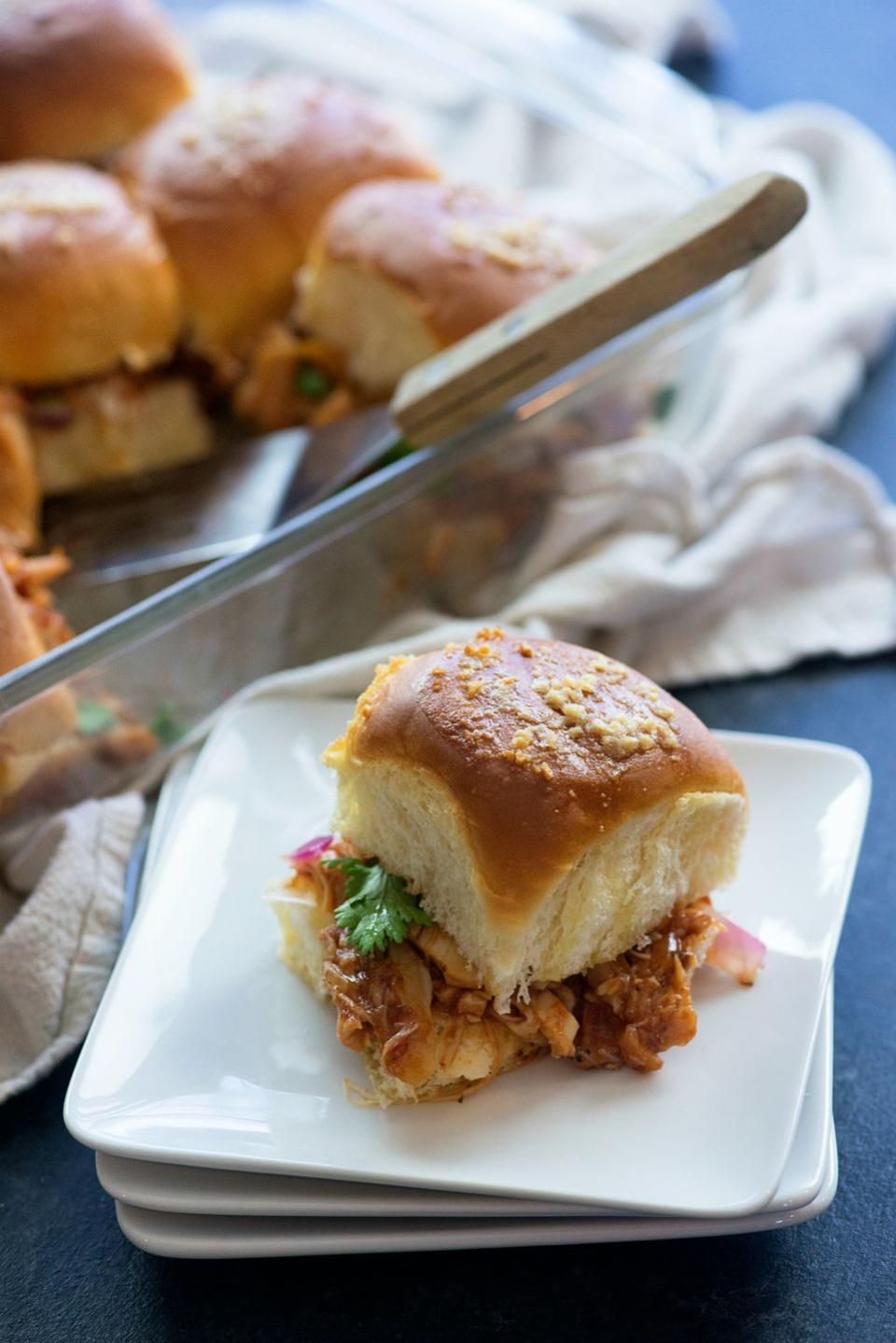 BBQ Chicken Pizza Sliders