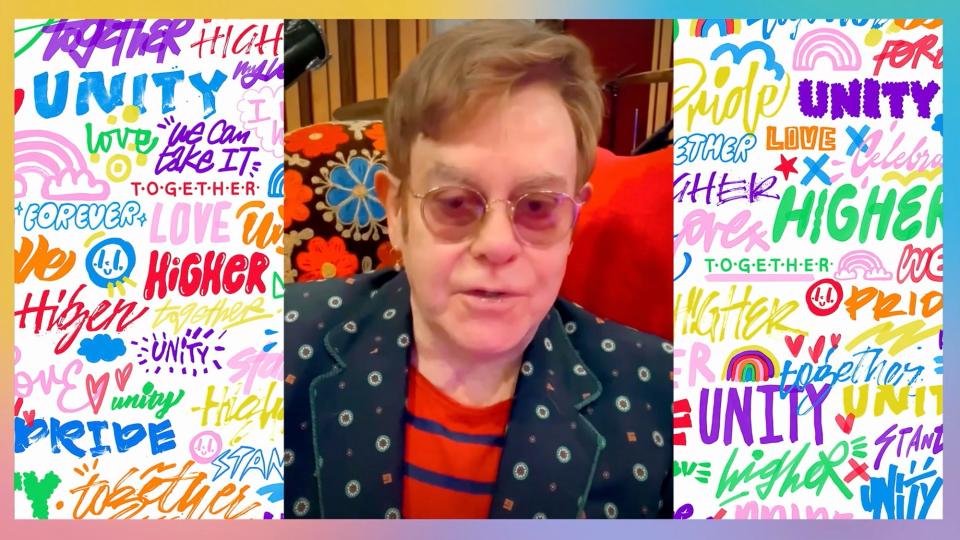 Elton John gives JoJo Siwa a special shoutout during "Can't Cancel Pride" virtual benefit.