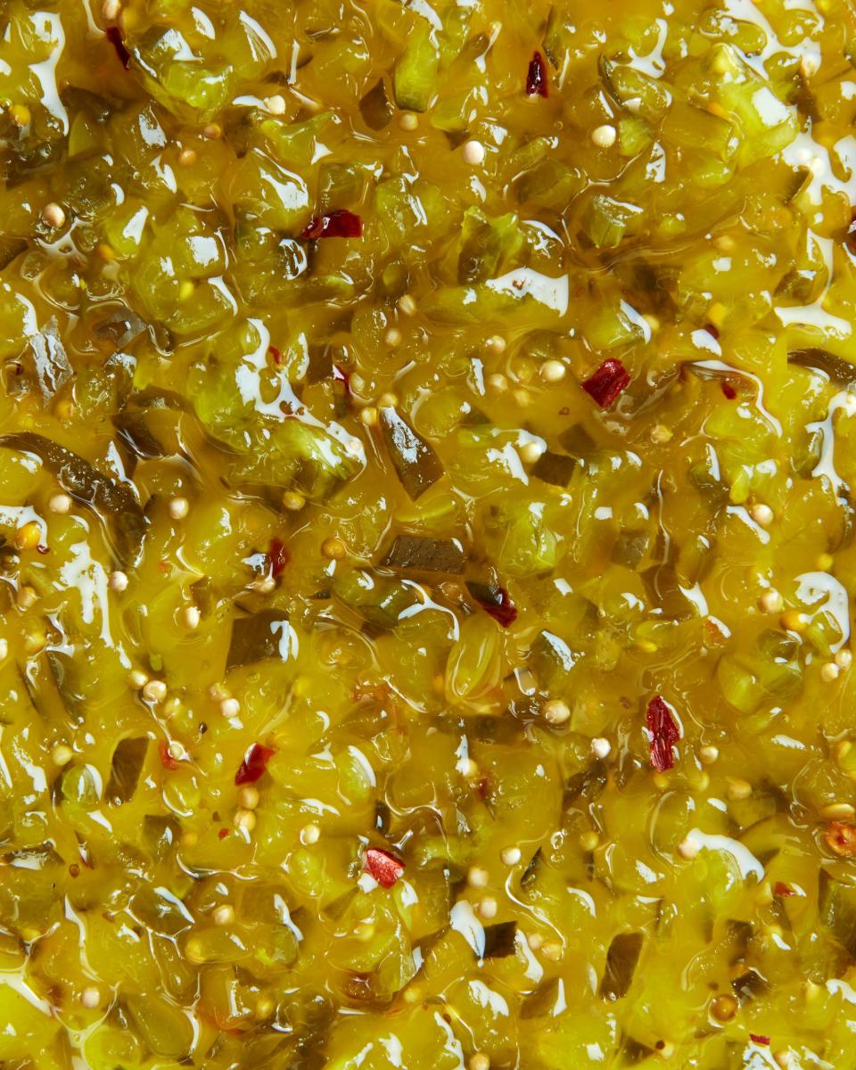 Wade into the pickle-relish sea, the 23rd Wonder of the World.