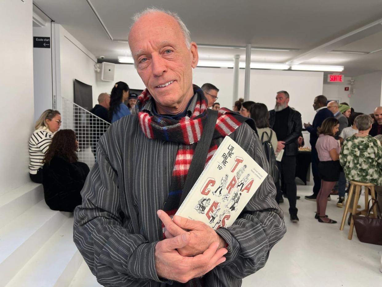 Jean-Guy Deslauriers has been selling Journal L'Itinéraire for 15 years. The Montreal magazine supports those in need of assistance.  (Paula Dayan-Perez/CBC - image credit)