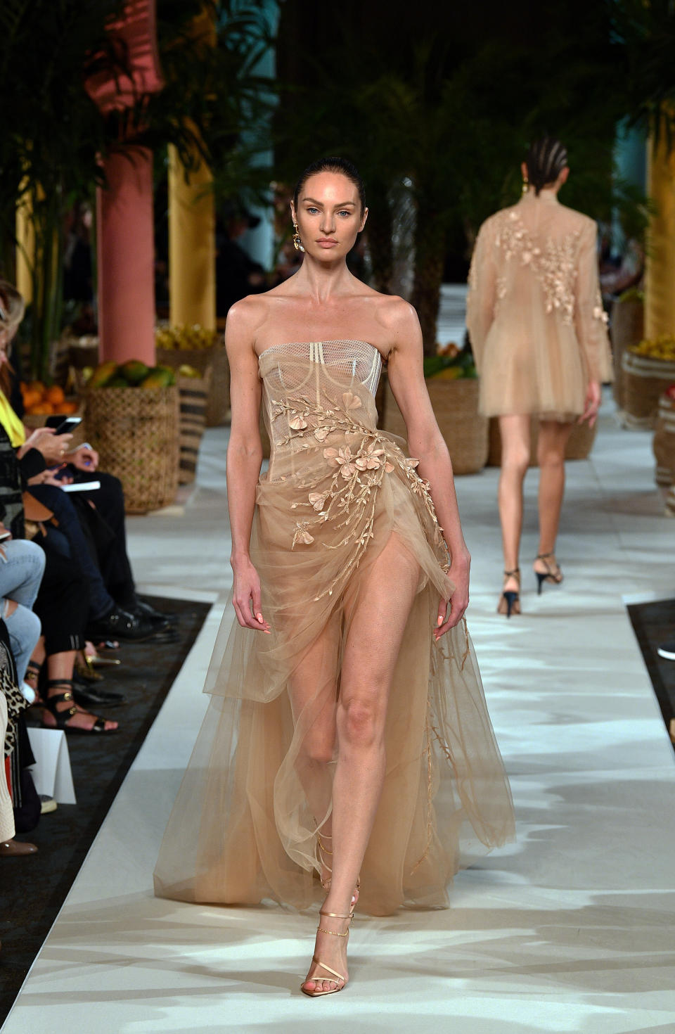 Candice Swanepoel walks the runway for Oscar de la Renta during New York Fashion Week on Sept. 10.
