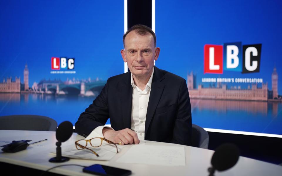 Andrew Marr hosts his show on LBC - PA