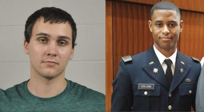 Sean Christopher Urbanski (left) has been charged with the murder of Richard Collins III (right). (Photo: UMPD/Twitter)
