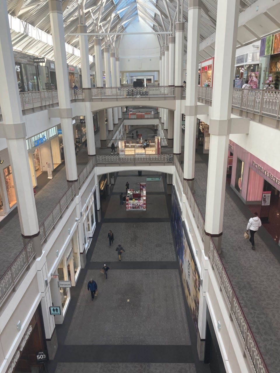 The Providence Place mall uses carpet on its walkways.