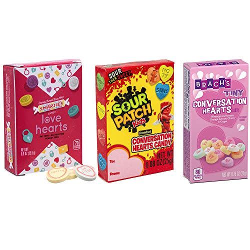 1) Valentine Conversation Hearts Candy Boxes