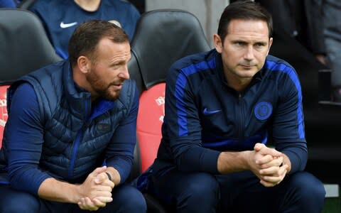 Frank Lampard sits beside Jody Morris - Credit: getty images